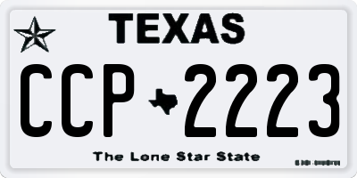 TX license plate CCP2223