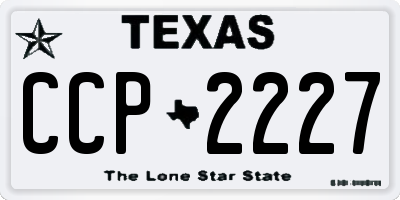 TX license plate CCP2227
