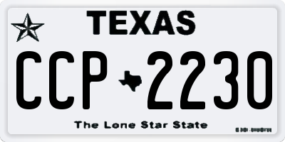 TX license plate CCP2230