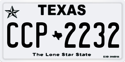 TX license plate CCP2232