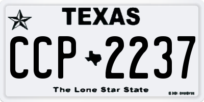 TX license plate CCP2237