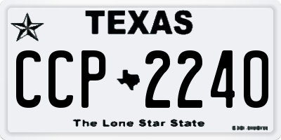 TX license plate CCP2240