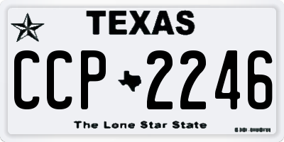 TX license plate CCP2246
