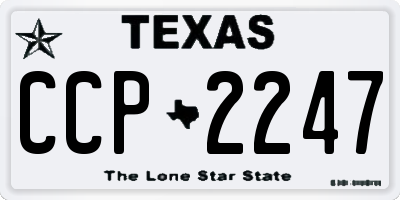 TX license plate CCP2247