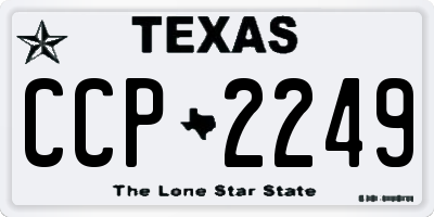 TX license plate CCP2249