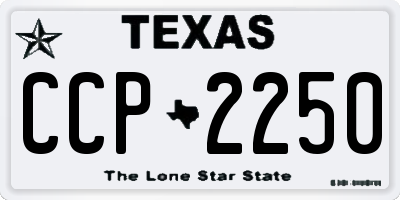 TX license plate CCP2250