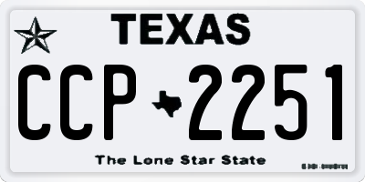 TX license plate CCP2251