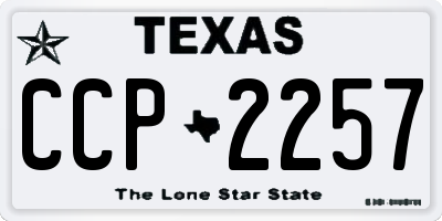 TX license plate CCP2257