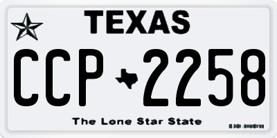 TX license plate CCP2258