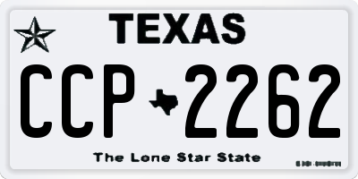 TX license plate CCP2262