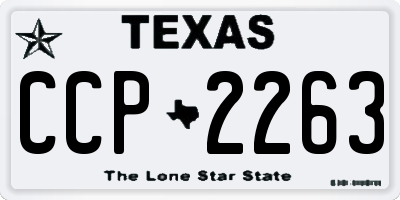 TX license plate CCP2263