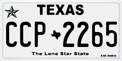 TX license plate CCP2265