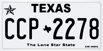 TX license plate CCP2278