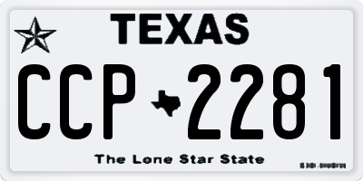 TX license plate CCP2281