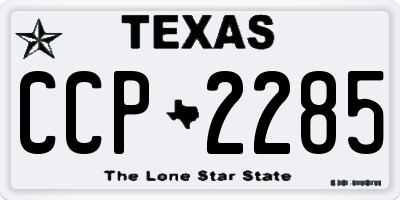 TX license plate CCP2285