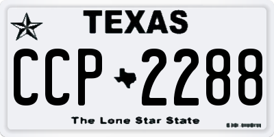 TX license plate CCP2288