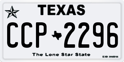 TX license plate CCP2296