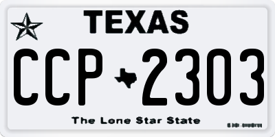 TX license plate CCP2303
