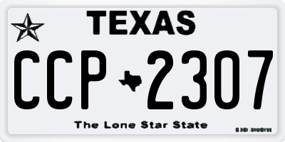 TX license plate CCP2307