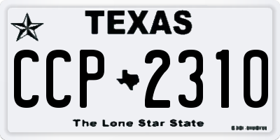 TX license plate CCP2310