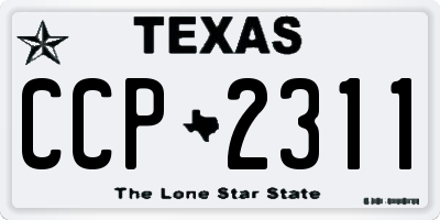 TX license plate CCP2311