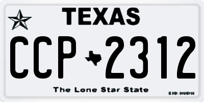 TX license plate CCP2312