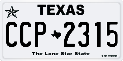 TX license plate CCP2315