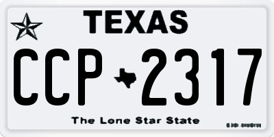 TX license plate CCP2317