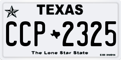 TX license plate CCP2325