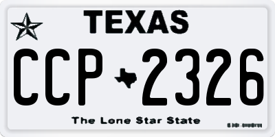 TX license plate CCP2326