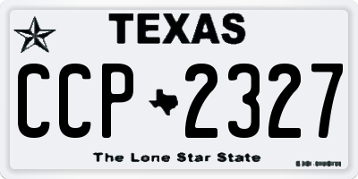 TX license plate CCP2327