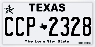 TX license plate CCP2328