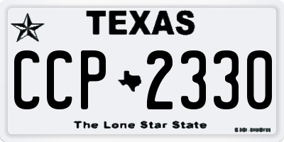 TX license plate CCP2330
