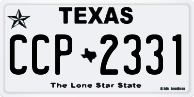 TX license plate CCP2331