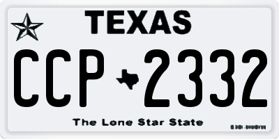 TX license plate CCP2332
