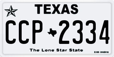 TX license plate CCP2334