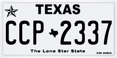 TX license plate CCP2337