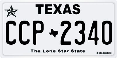 TX license plate CCP2340