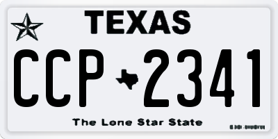 TX license plate CCP2341