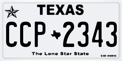 TX license plate CCP2343