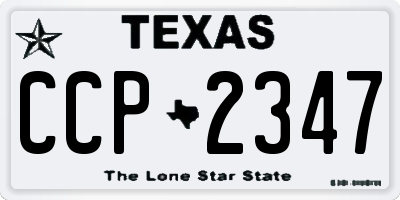 TX license plate CCP2347
