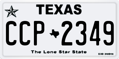 TX license plate CCP2349