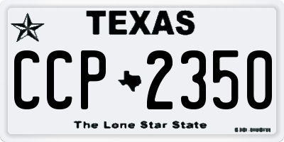 TX license plate CCP2350