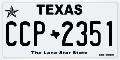 TX license plate CCP2351