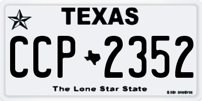 TX license plate CCP2352