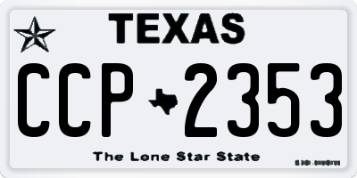 TX license plate CCP2353