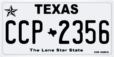 TX license plate CCP2356