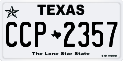 TX license plate CCP2357
