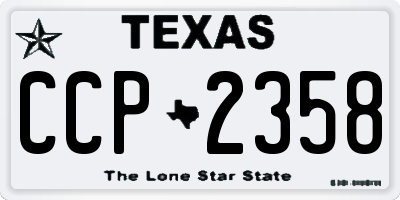 TX license plate CCP2358