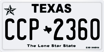 TX license plate CCP2360